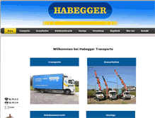 Tablet Screenshot of habegger-transporte.ch